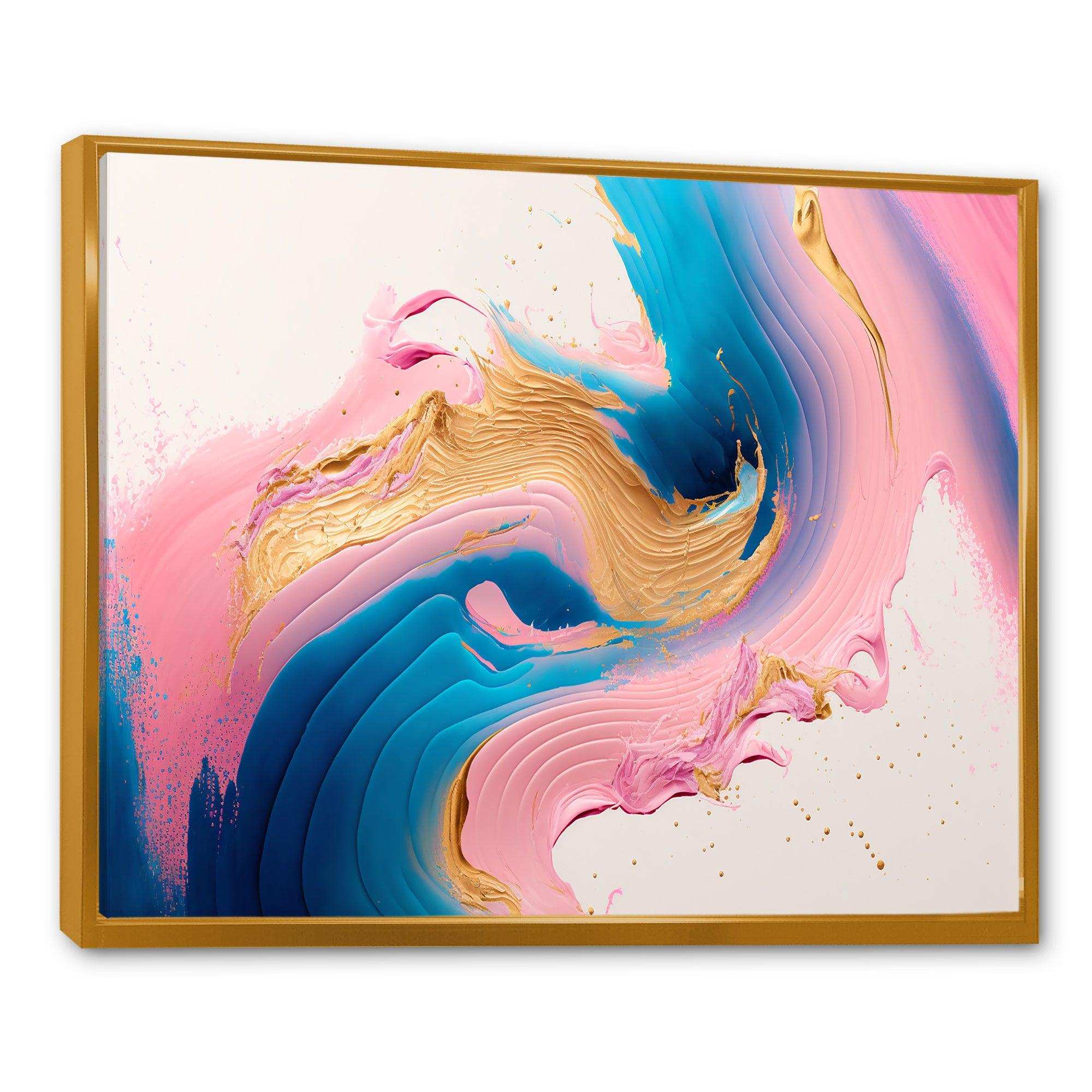 Pink And Gold Waves