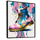 Pink And Blue Art Deco Army Shoes II