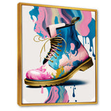 Pink And Blue Art Deco Army Shoes II