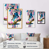 Pink And Blue Art Deco Army Shoes II