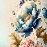 Blue And Gold Floral Bunch I