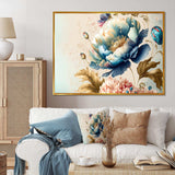 Blue And Gold Floral Bunch I