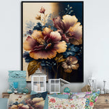 Burgundy And Blue Hibiscus Bunch I