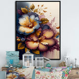 Burgundy And Blue Hibiscus Bunch II