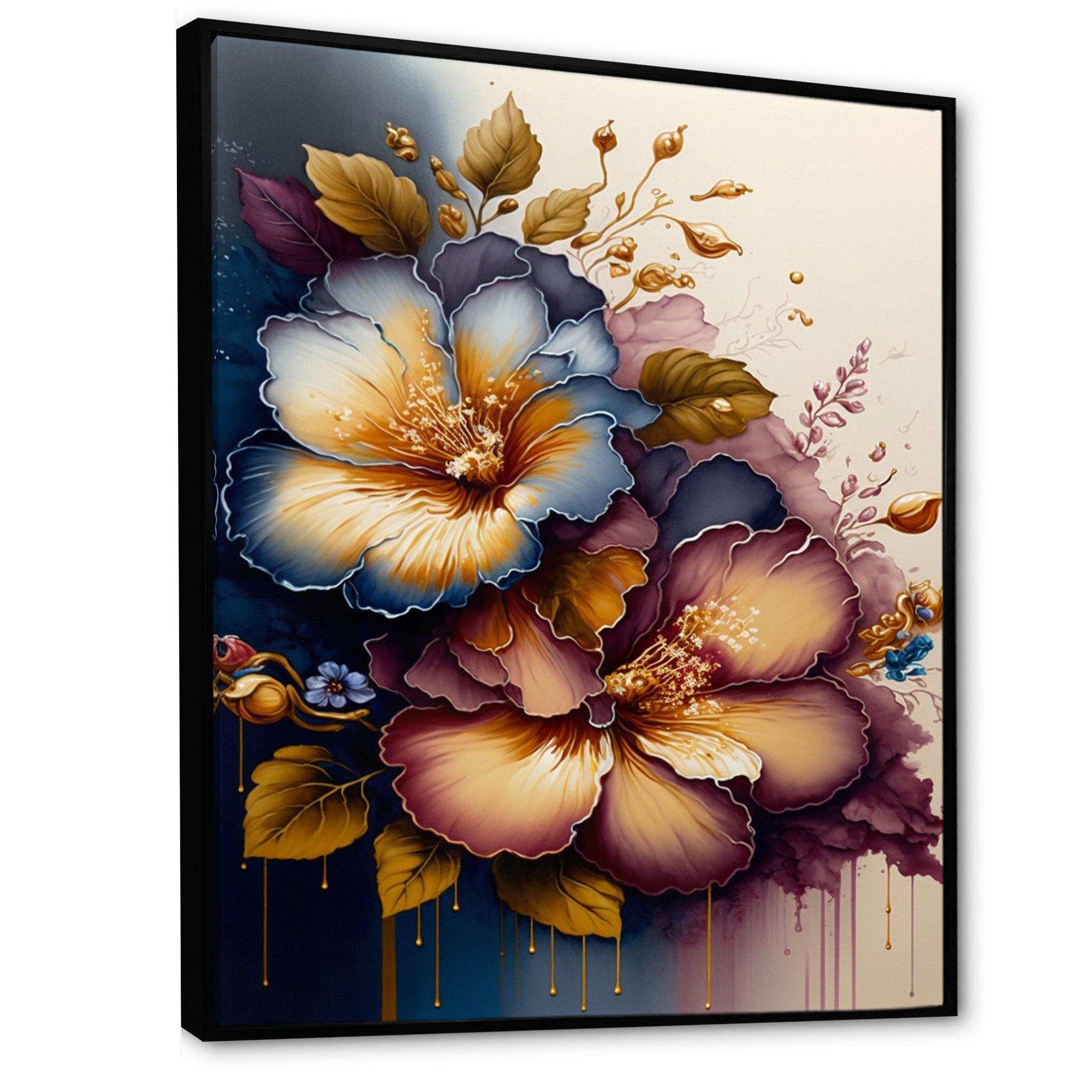 Burgundy And Blue Hibiscus Bunch II