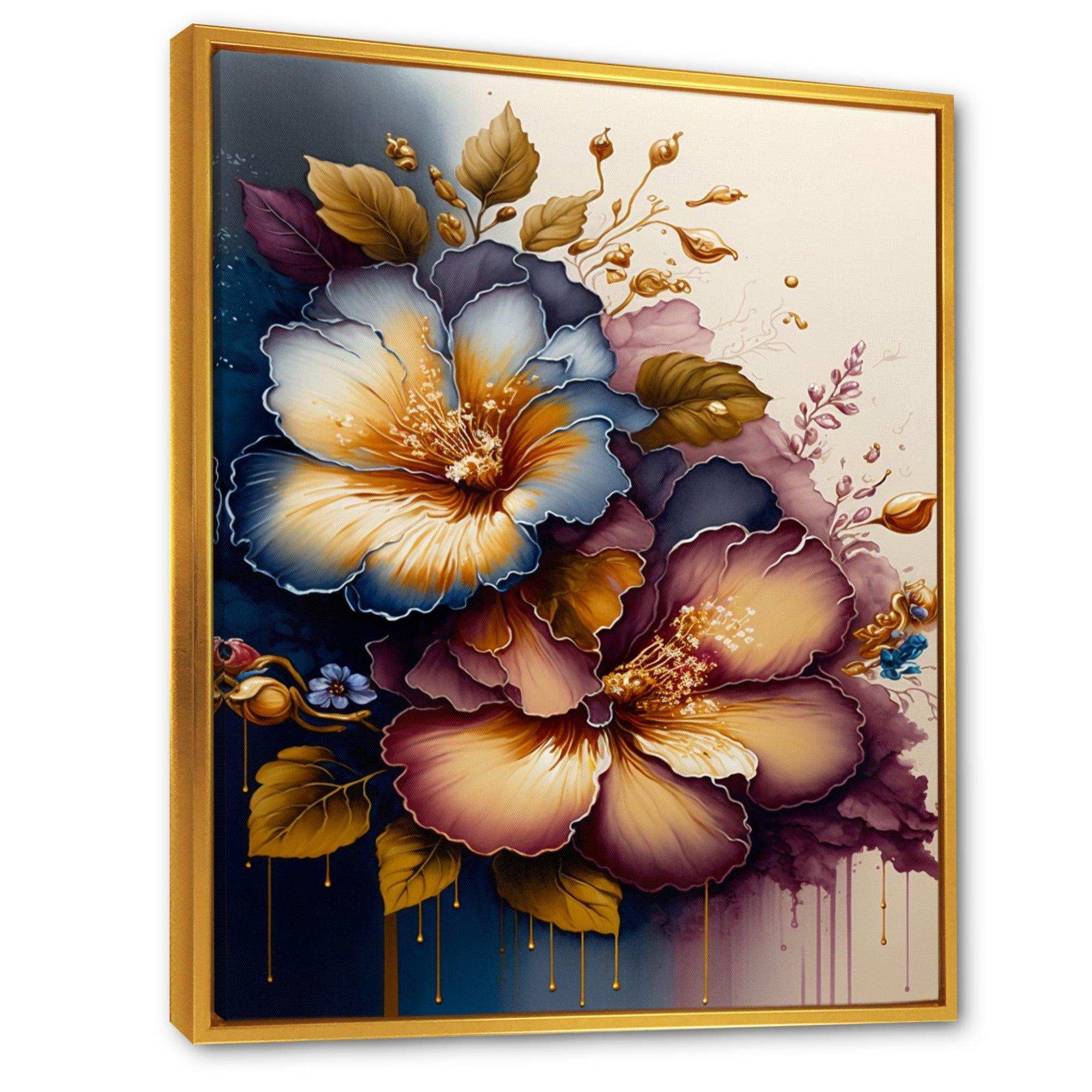 Burgundy And Blue Hibiscus Bunch II