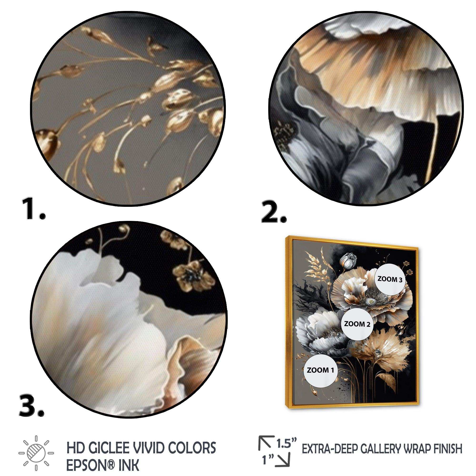 Golden Gothic Floral Bouquet IV