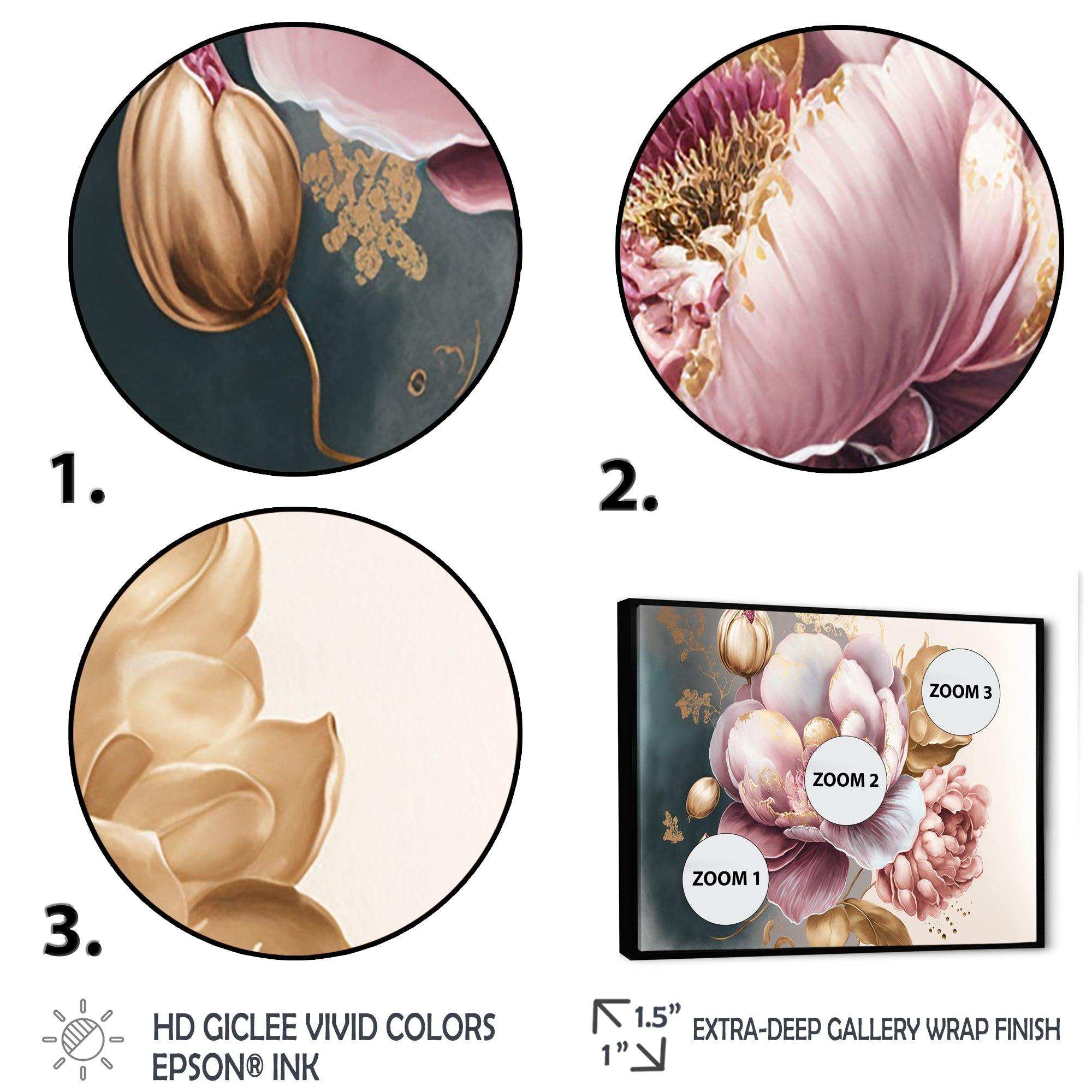 Pink And Gold Orchid Flower I