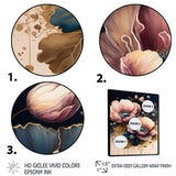 Bold Pink And Blue Poppy Flowers I