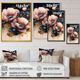 Bold Pink And Blue Poppy Flowers I