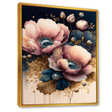 Bold Pink And Blue Poppy Flowers I