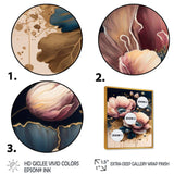 Bold Pink And Blue Poppy Flowers I