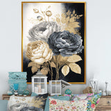 White, Gold And Black Rose Bouquet II