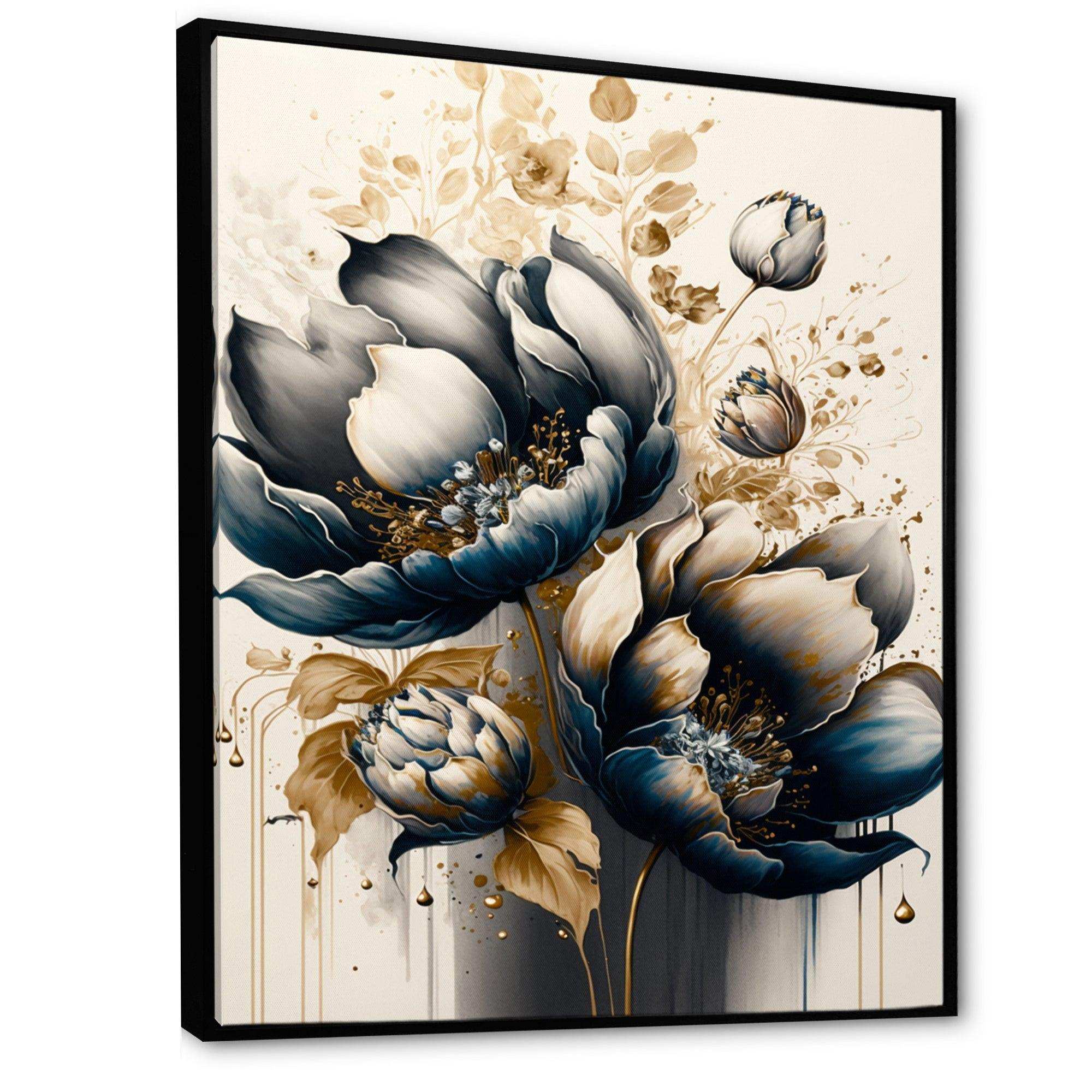 Black And White Watercolor Roses I
