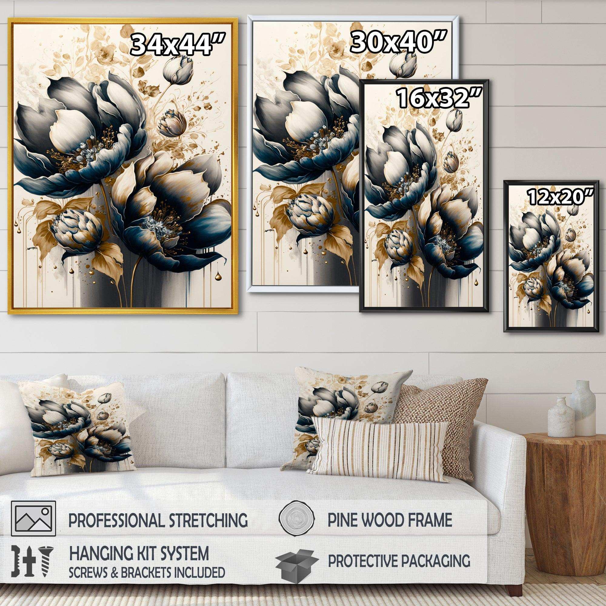 Black And White Watercolor Roses I