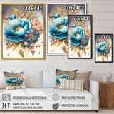 Blue And Gold Mixed Floral Bouquet I