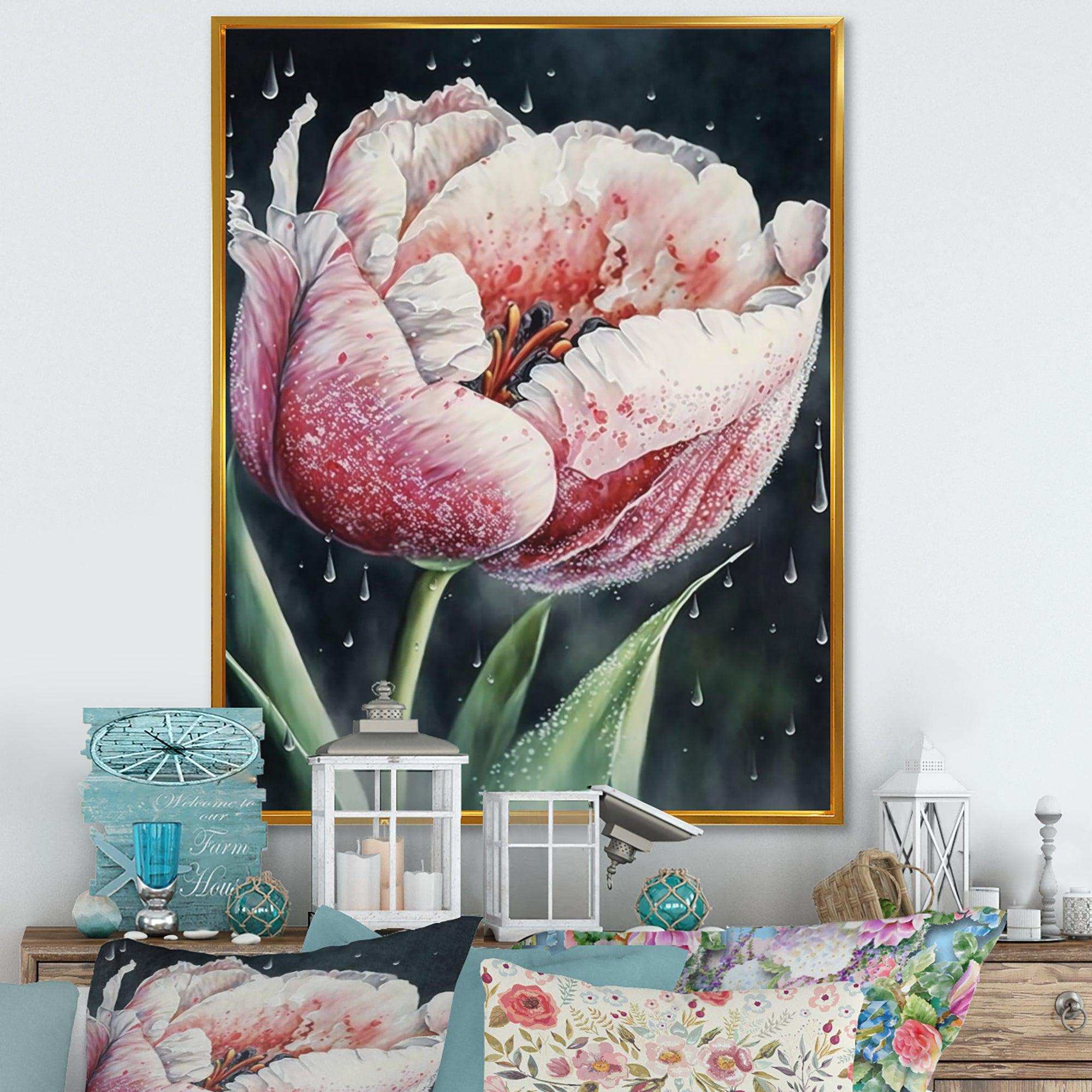 Blooming Tulip Flowers Watercolor I