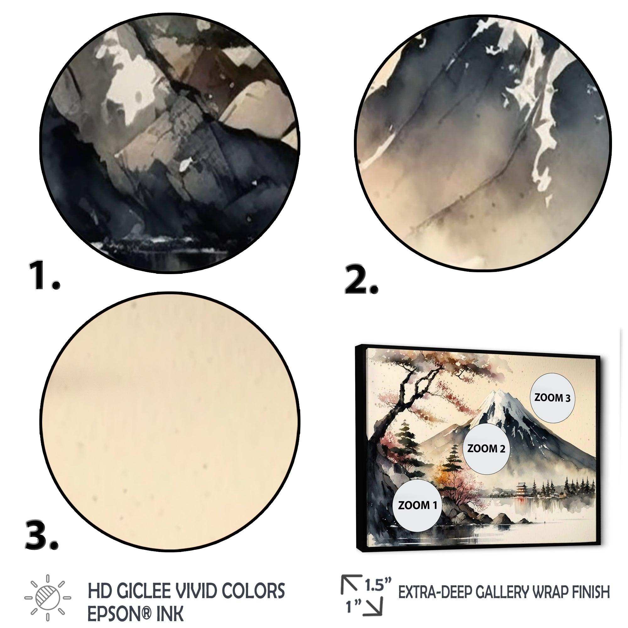 Japanese Landscape In Watercolor II