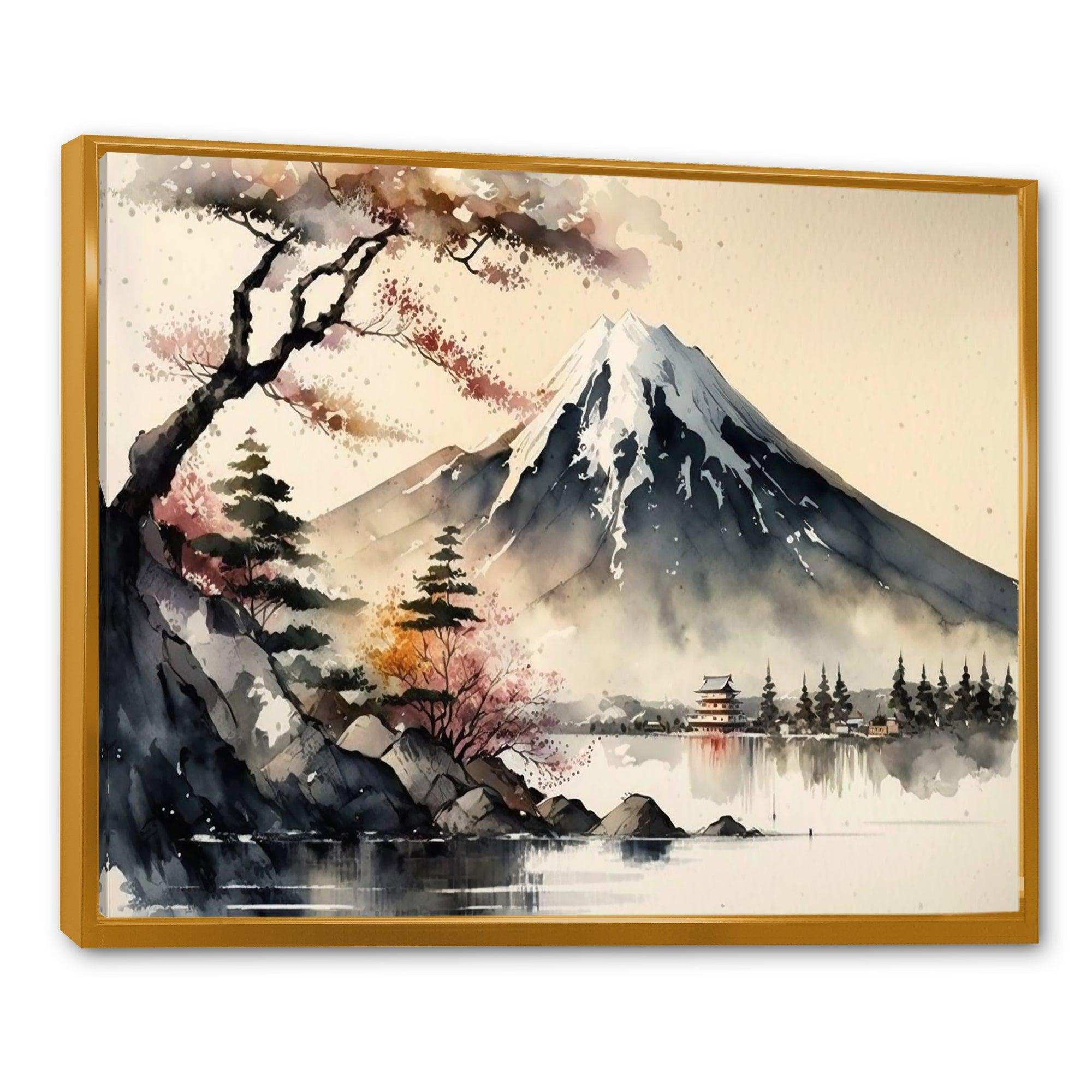 Japanese Landscape In Watercolor II