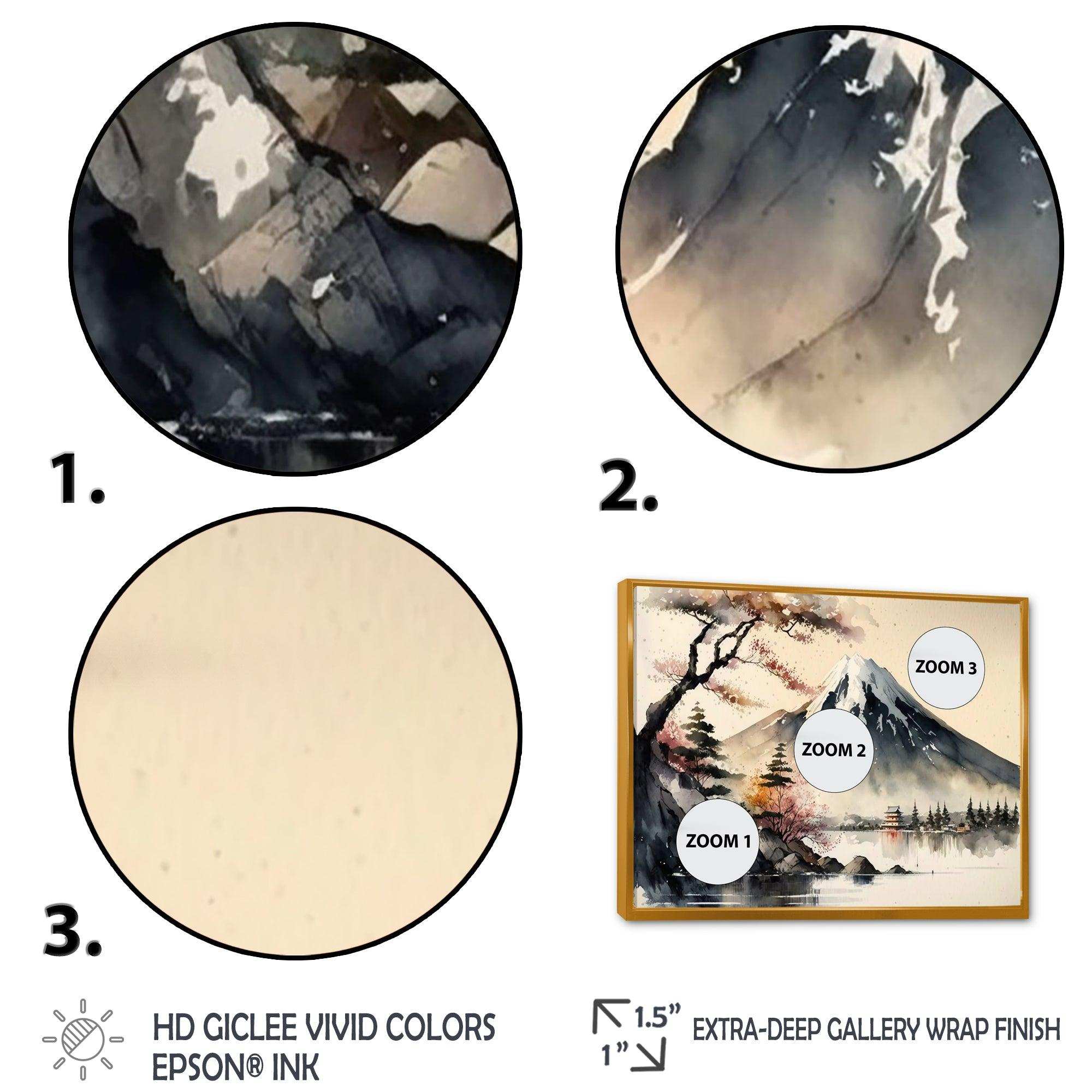 Japanese Landscape In Watercolor II