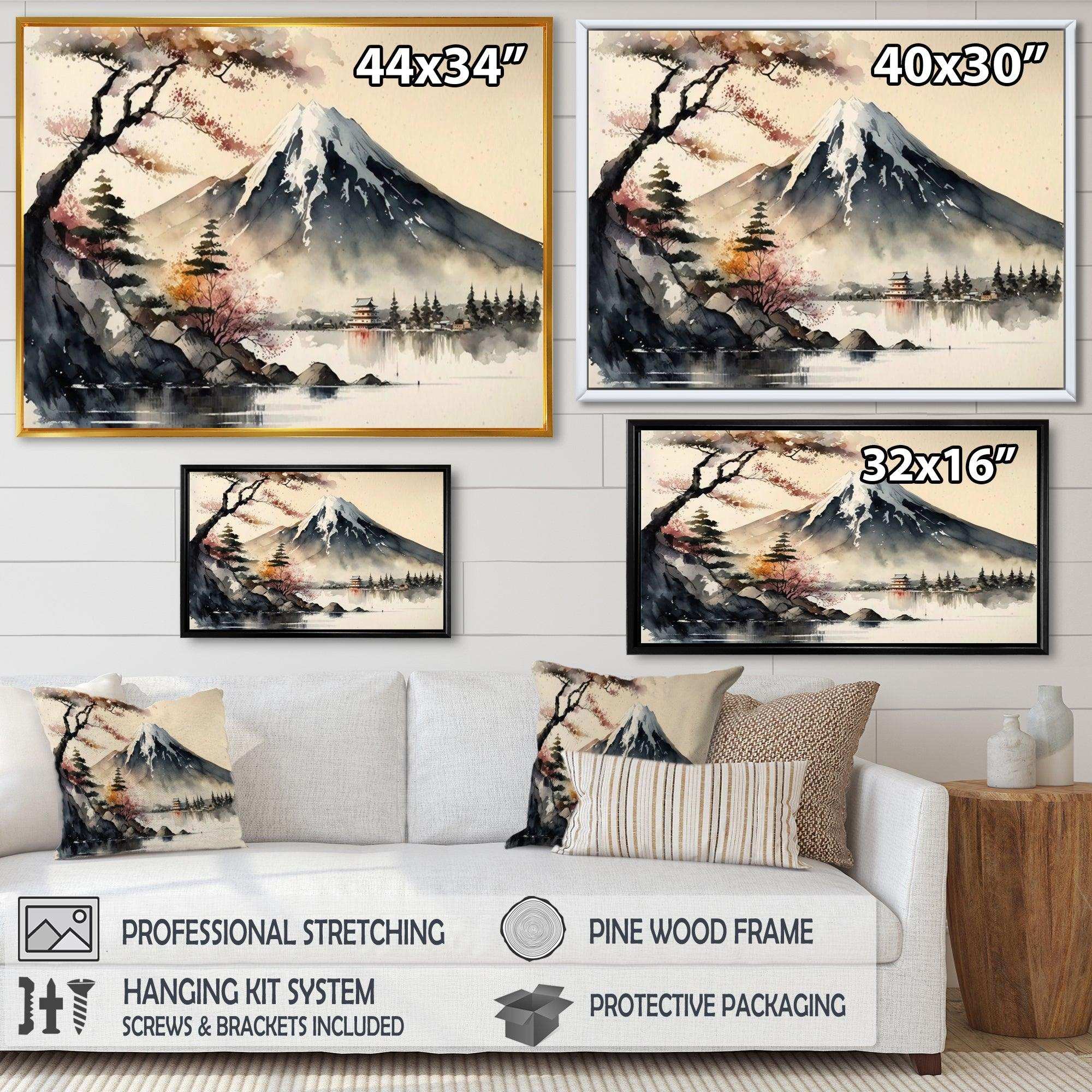 Japanese Landscape In Watercolor II