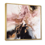 Pink Gold Marble Texture I - Abstract Canvas Wall Art