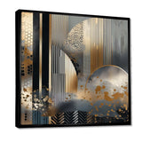 Shapes And Lines Abstract Marble IV - Abstract Canvas Wall Art