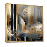 Shapes And Lines Abstract Marble IV - Abstract Canvas Wall Art