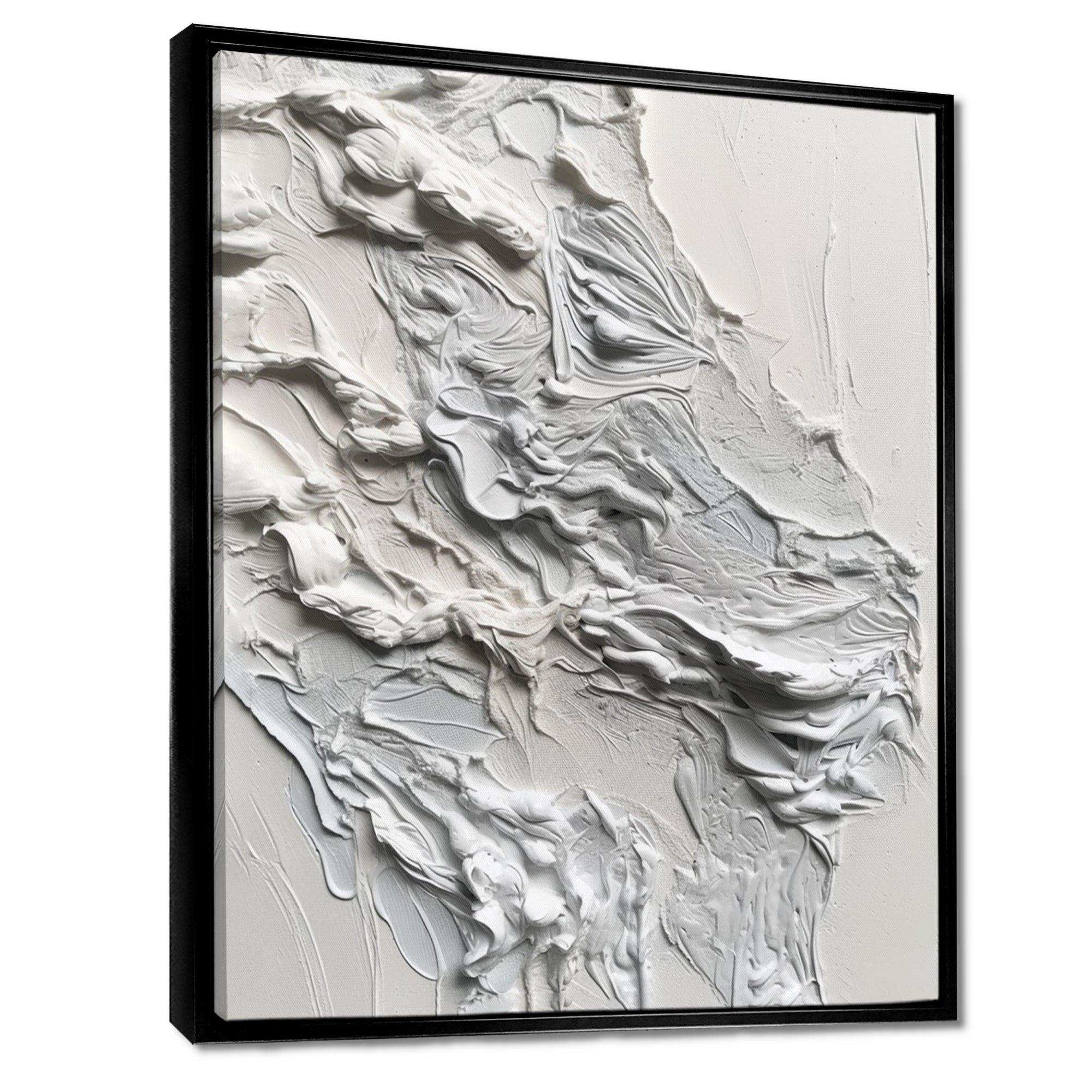 White And Tranquility Unleashed - Abstract Canvas Wall Art