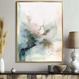 Green And Cream Essence Of Modernity II - Abstract Canvas Wall Art