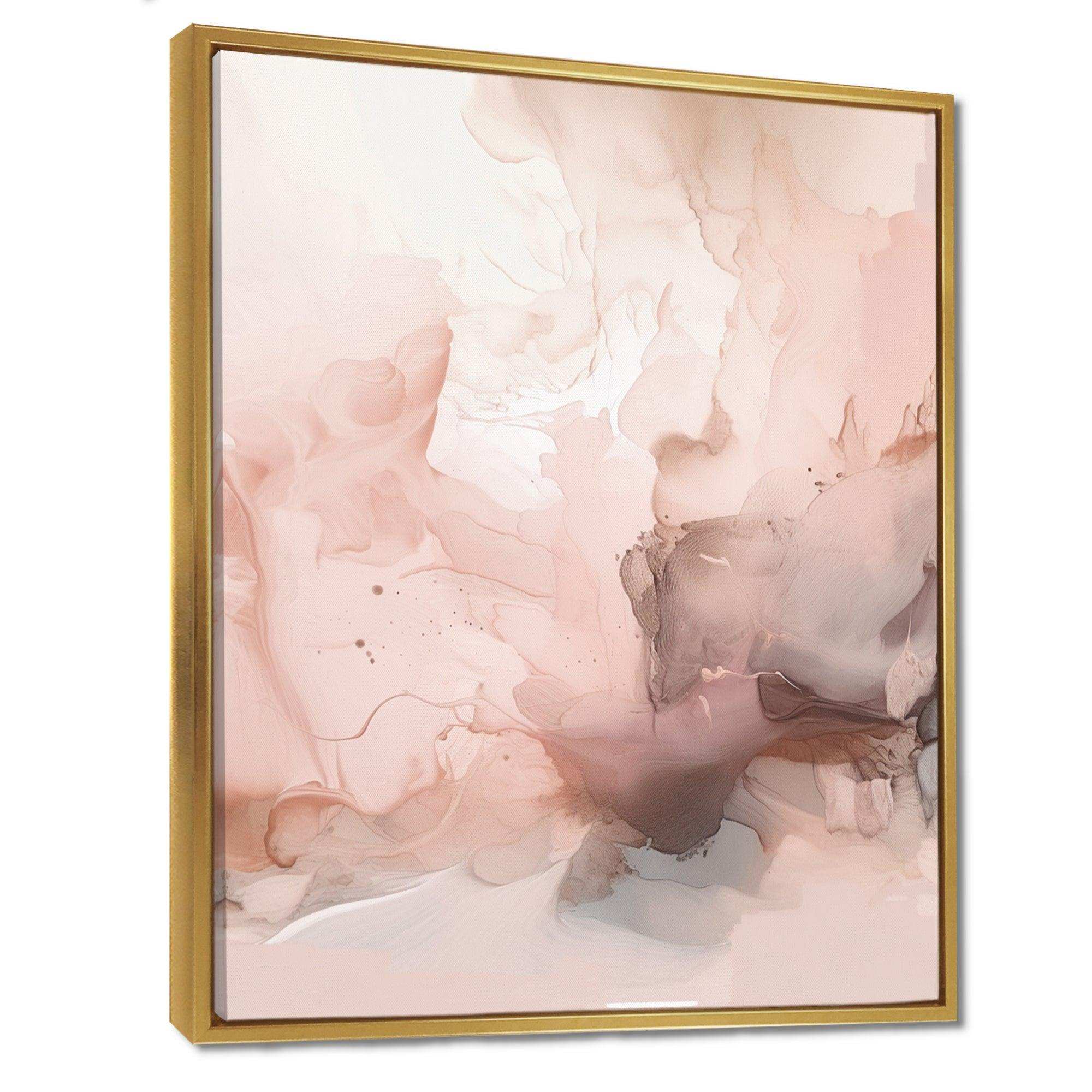 Pink Delicate Abstract Marble I - Abstract Canvas Wall Art