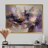 Purple Minimalims Enchantment - Abstract Canvas Wall Art
