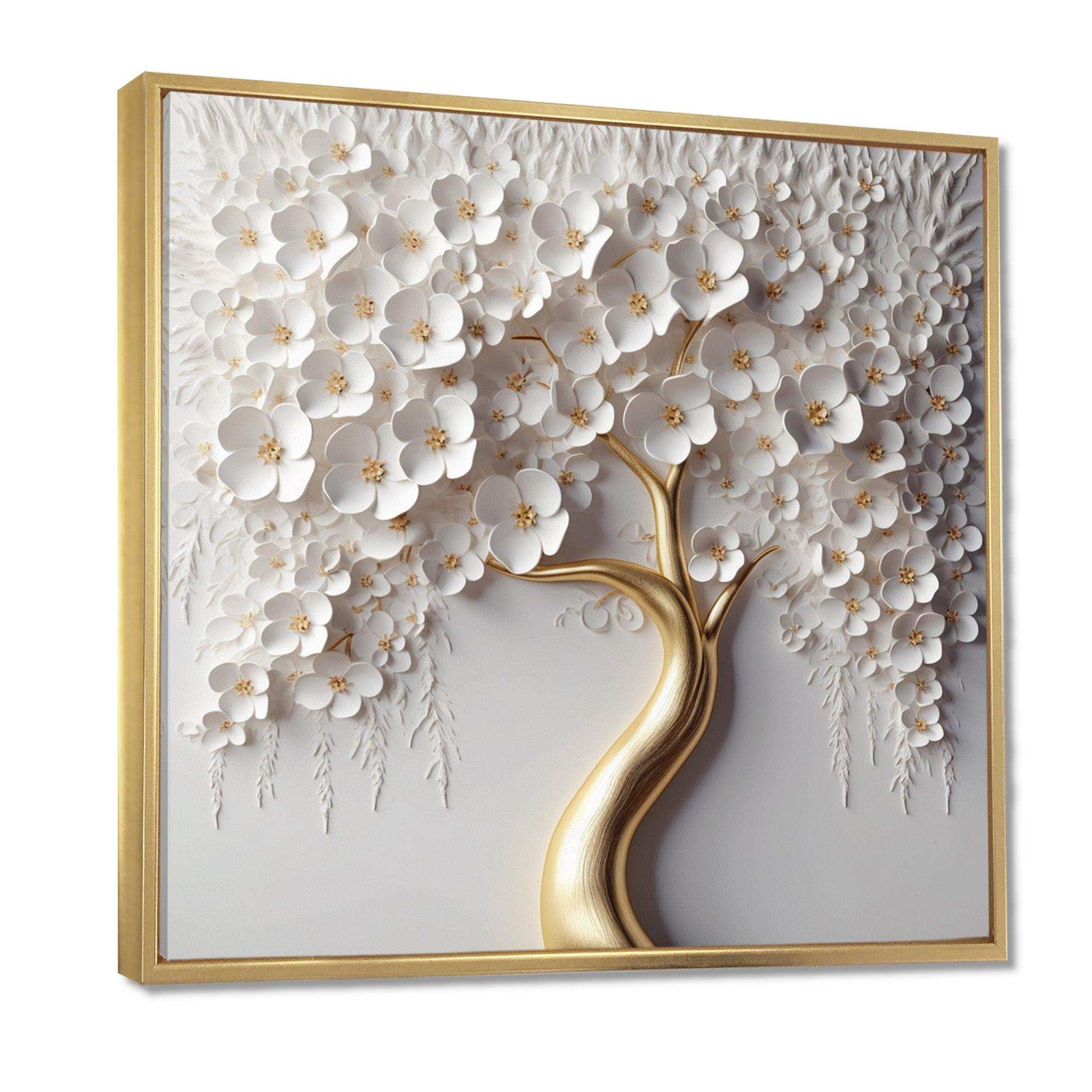 White Orchid Tree Garden Of Branches VIII - Landscapes Canvas Wall Art