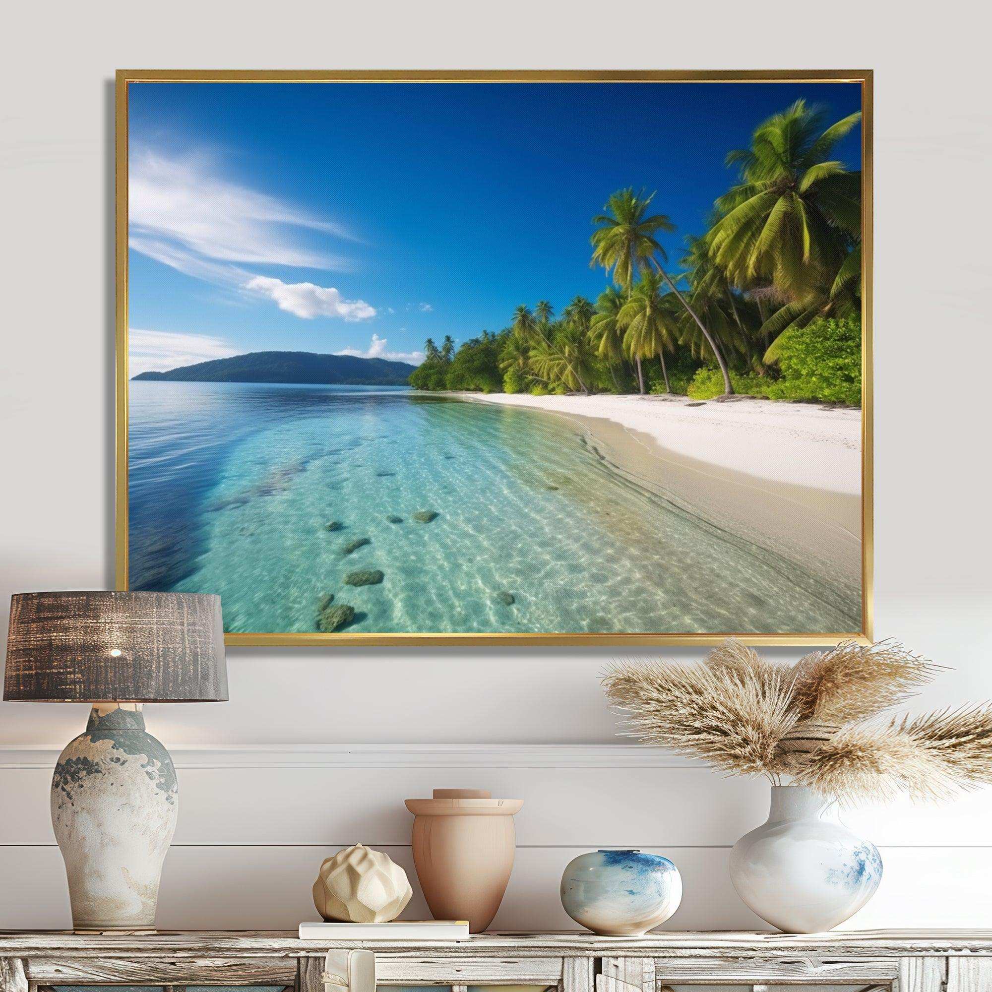 Ocean Blue Paradise - Landscapes Canvas Wall Art