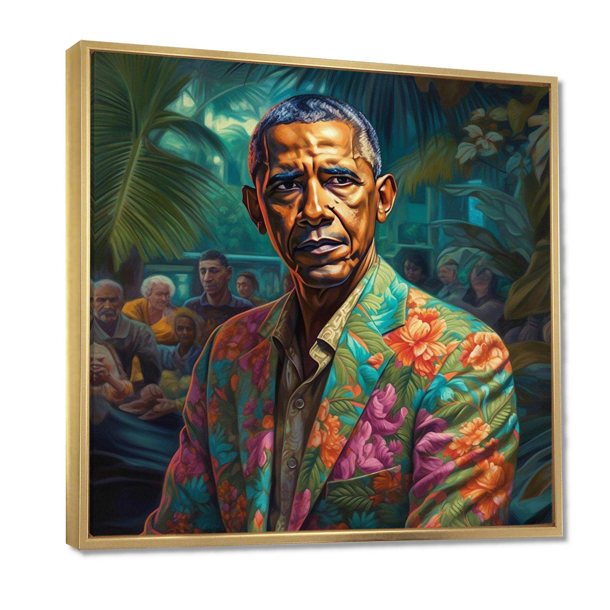 Obama Miami Vibes I - People Canvas Wall Art