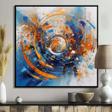 Blue And Orange Space - Landscapes Canvas Wall Art