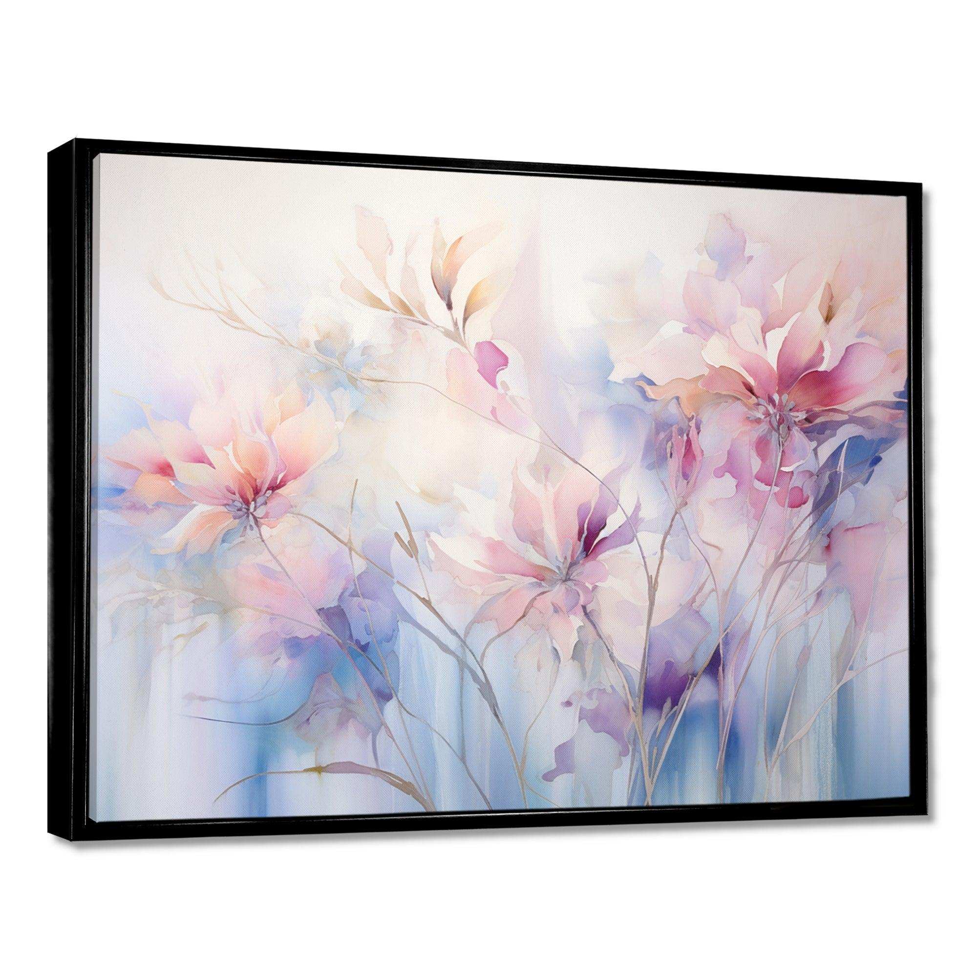 Purple Dreamy Florals II - Abstract Canvas Wall Art