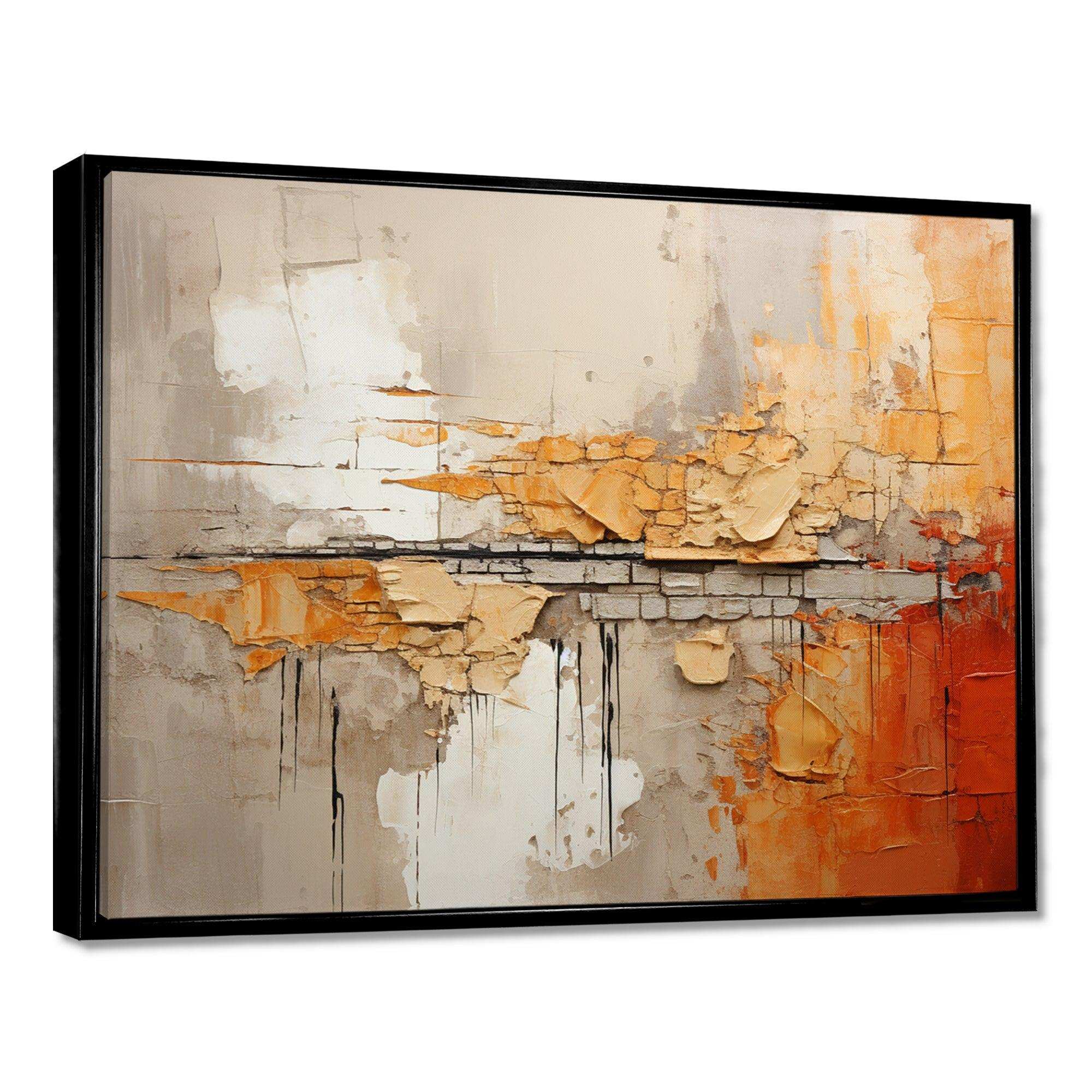 Orange Impressions I - Abstract Canvas Wall Art