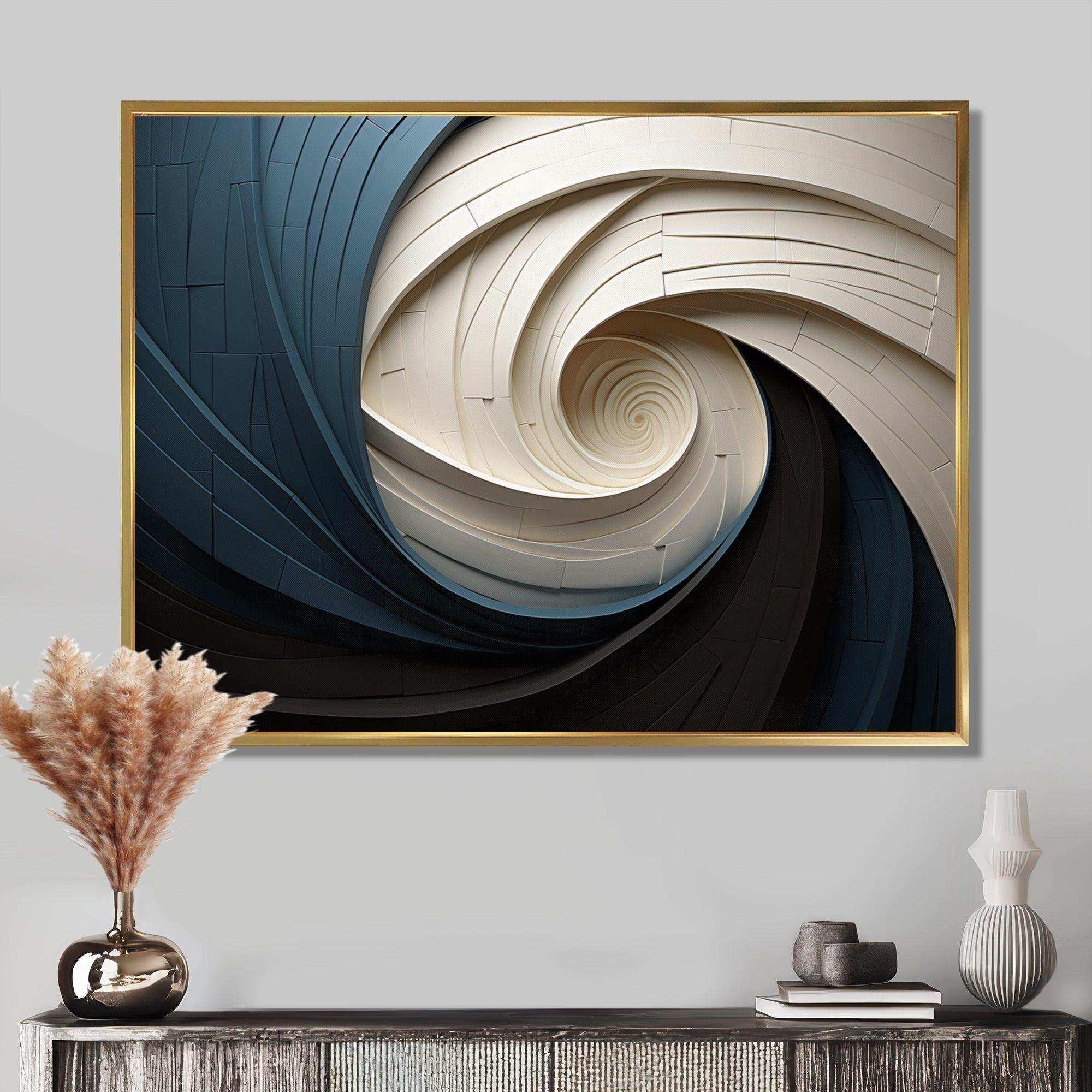 Geometric Spiral I - Abstract Canvas Wall Art