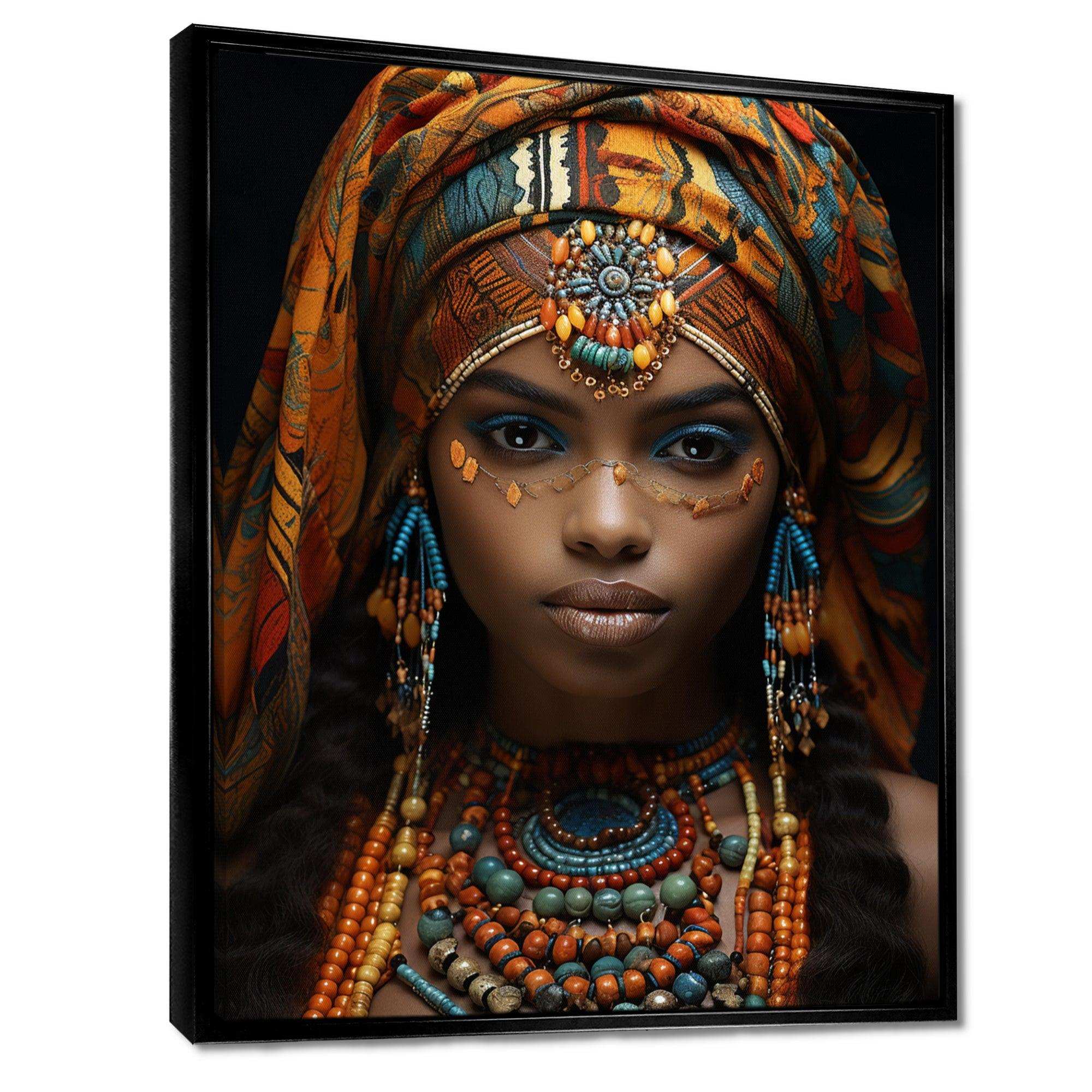 African Adorned Beauty III - People Canvas Wall Art