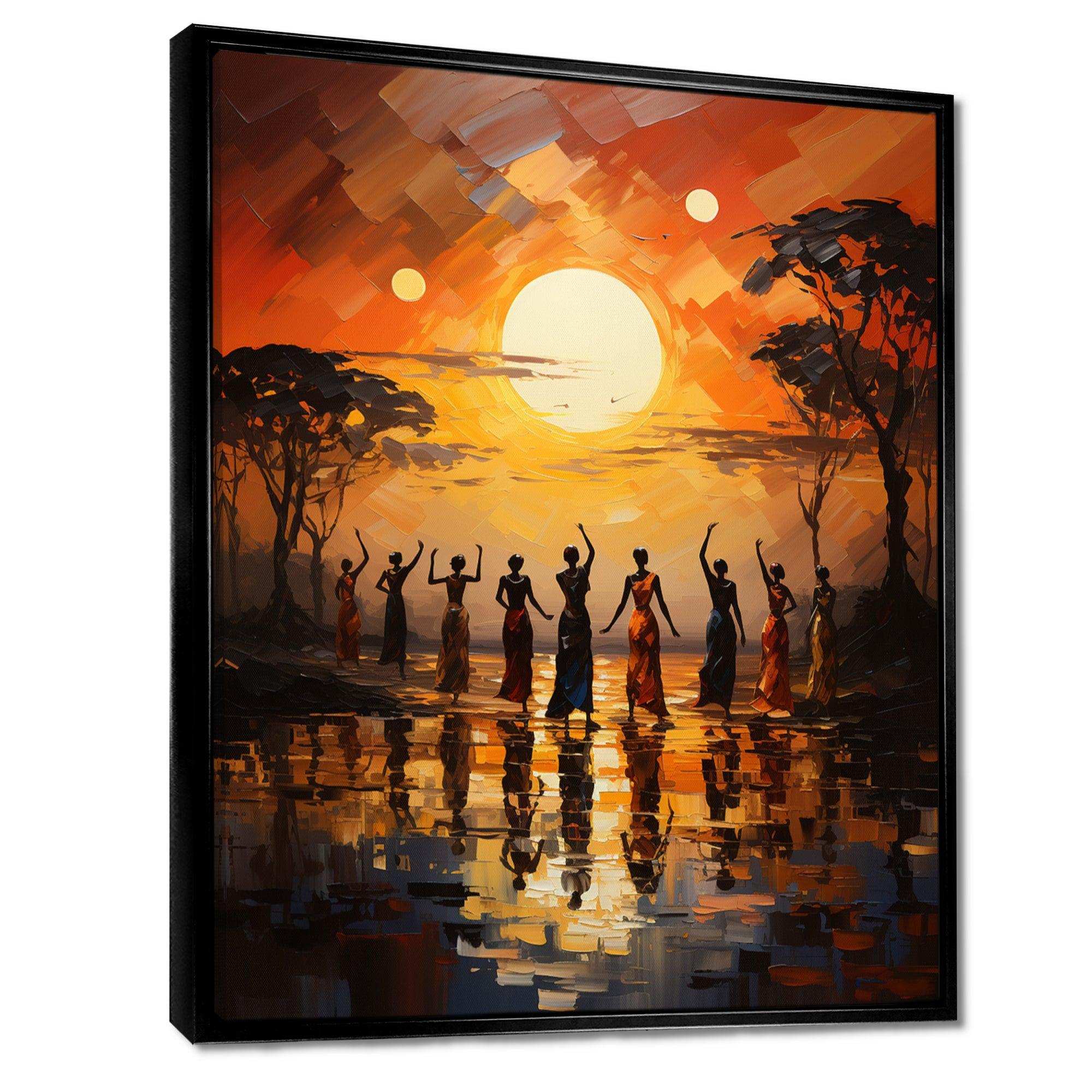 African Savannah Melody II - People Canvas Wall Art