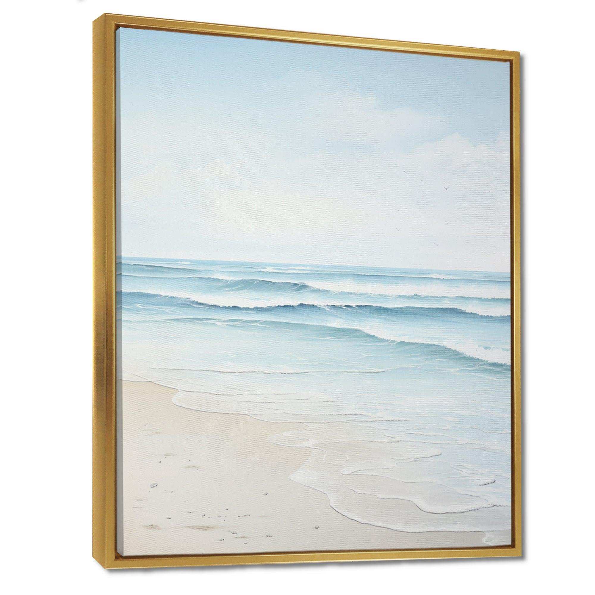 Beach Photo Tranquil Waters I - Coastal Canvas Wall Art