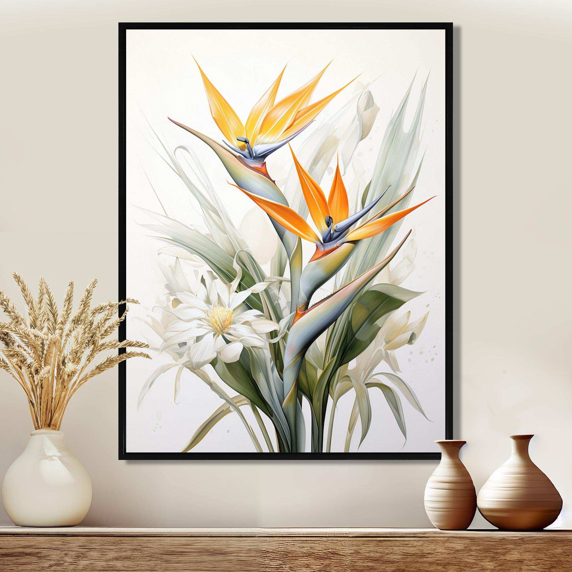 Birds Of Paradise Paradise III - Floral Canvas Wall Art