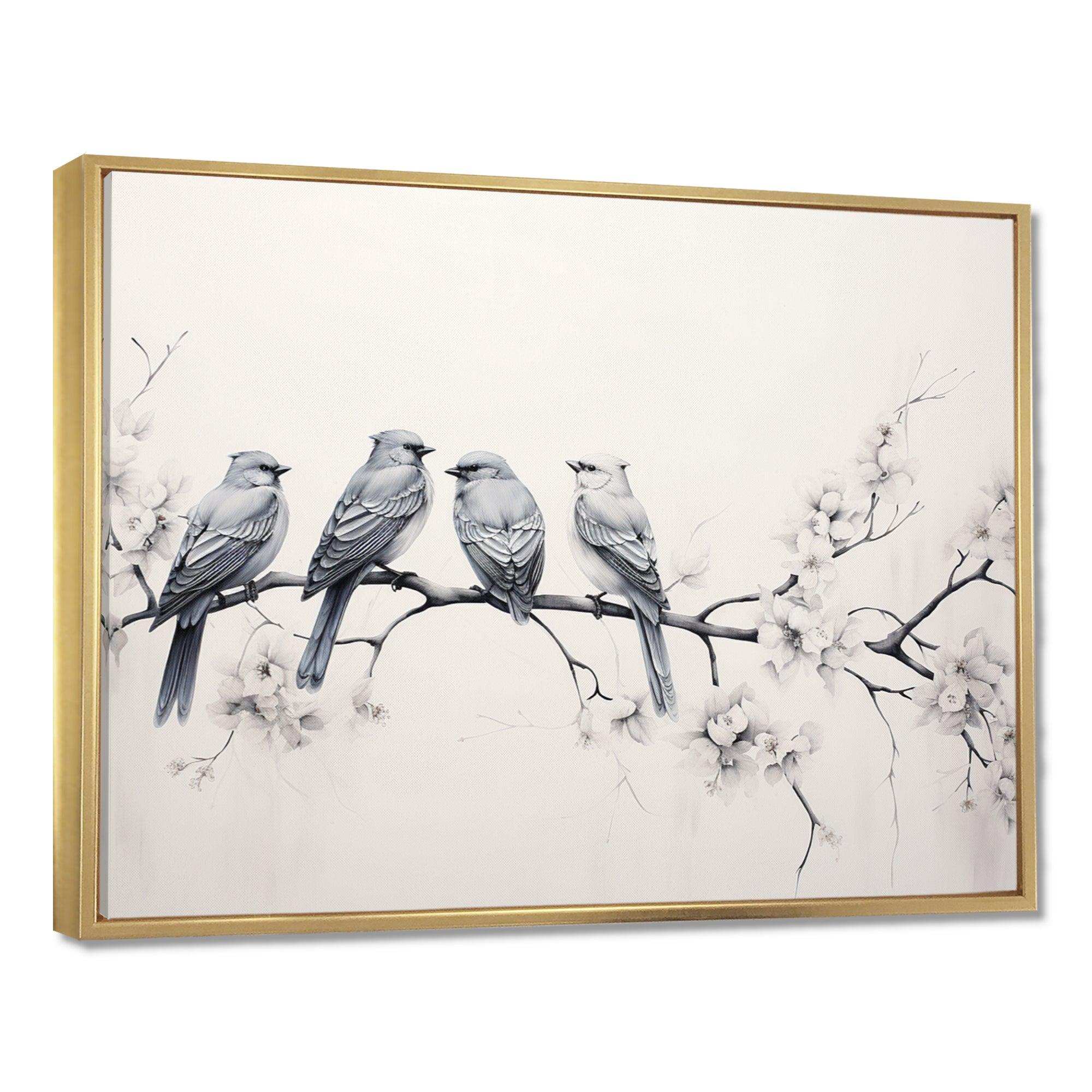 Birds On The Brink I - Animals Canvas Wall Art