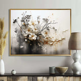 Bohemian Earthly Floral Collage I - Abstract Canvas Wall Art