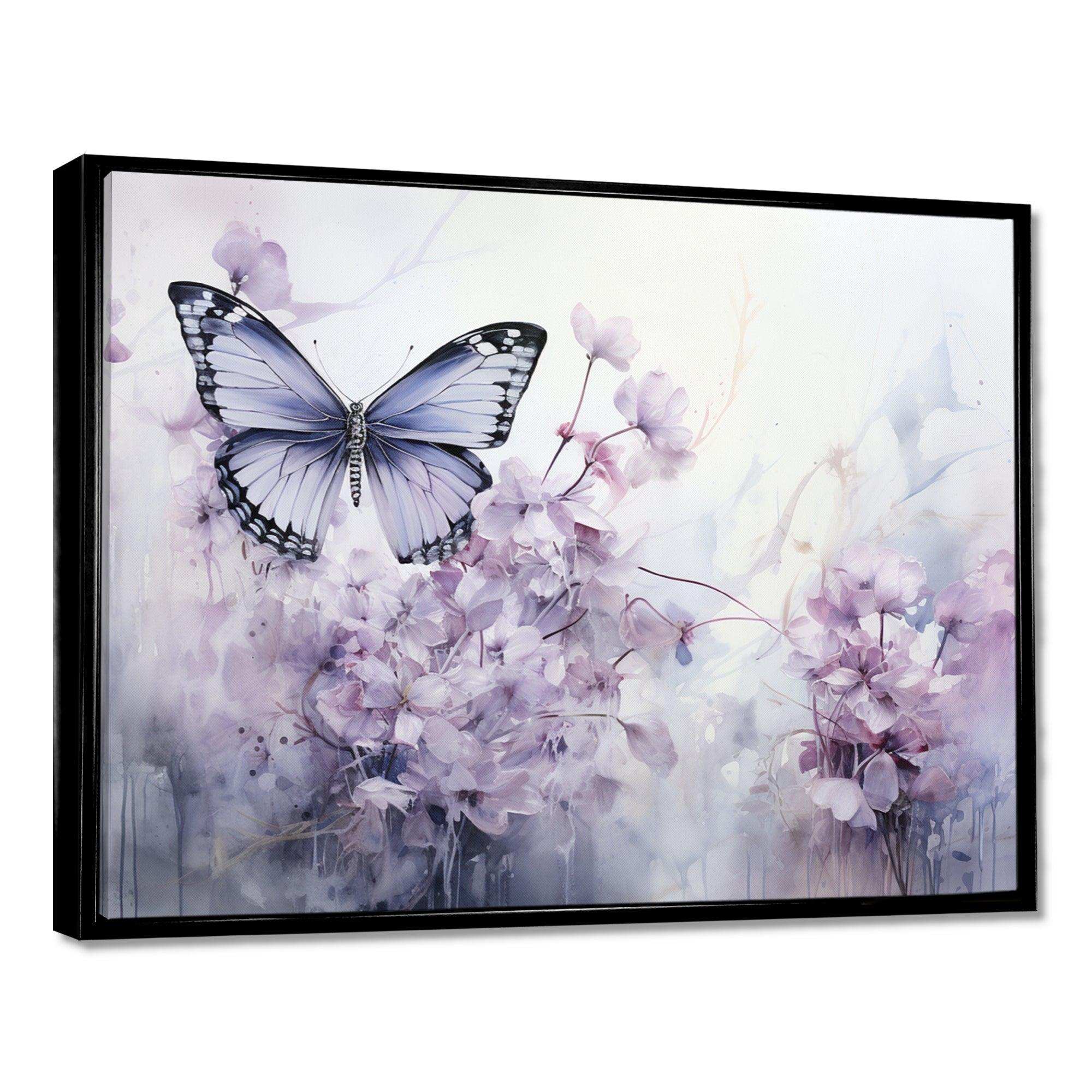Purple Butterfly Enchanted Flight I - Animals Canvas Wall Art