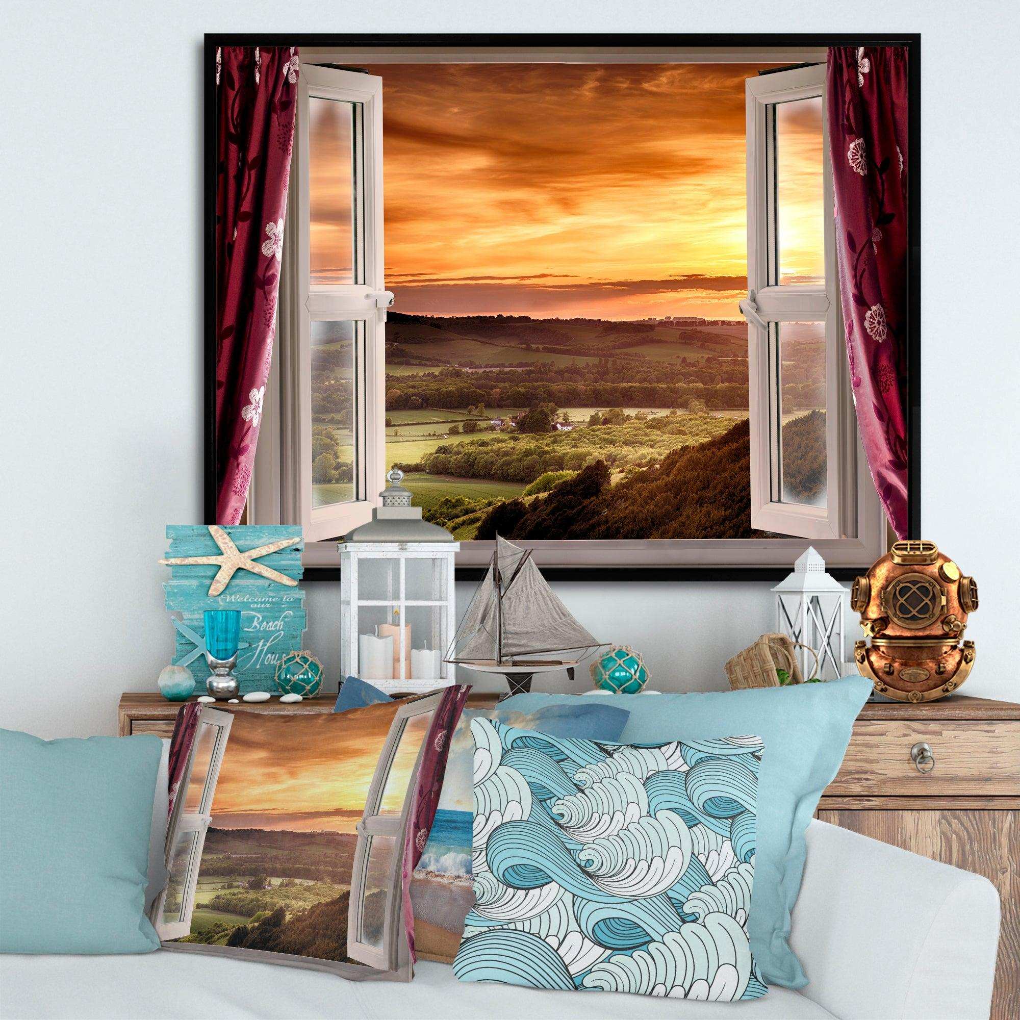 Open Window to Rural Landscape