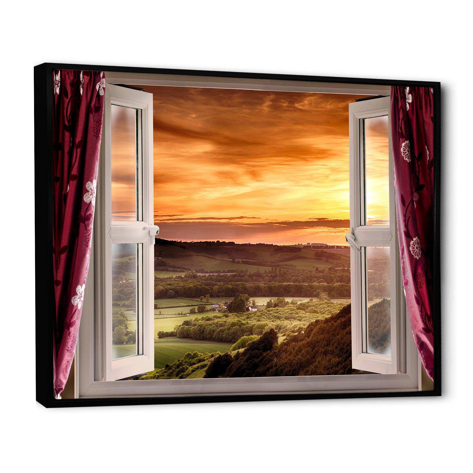 Open Window to Rural Landscape