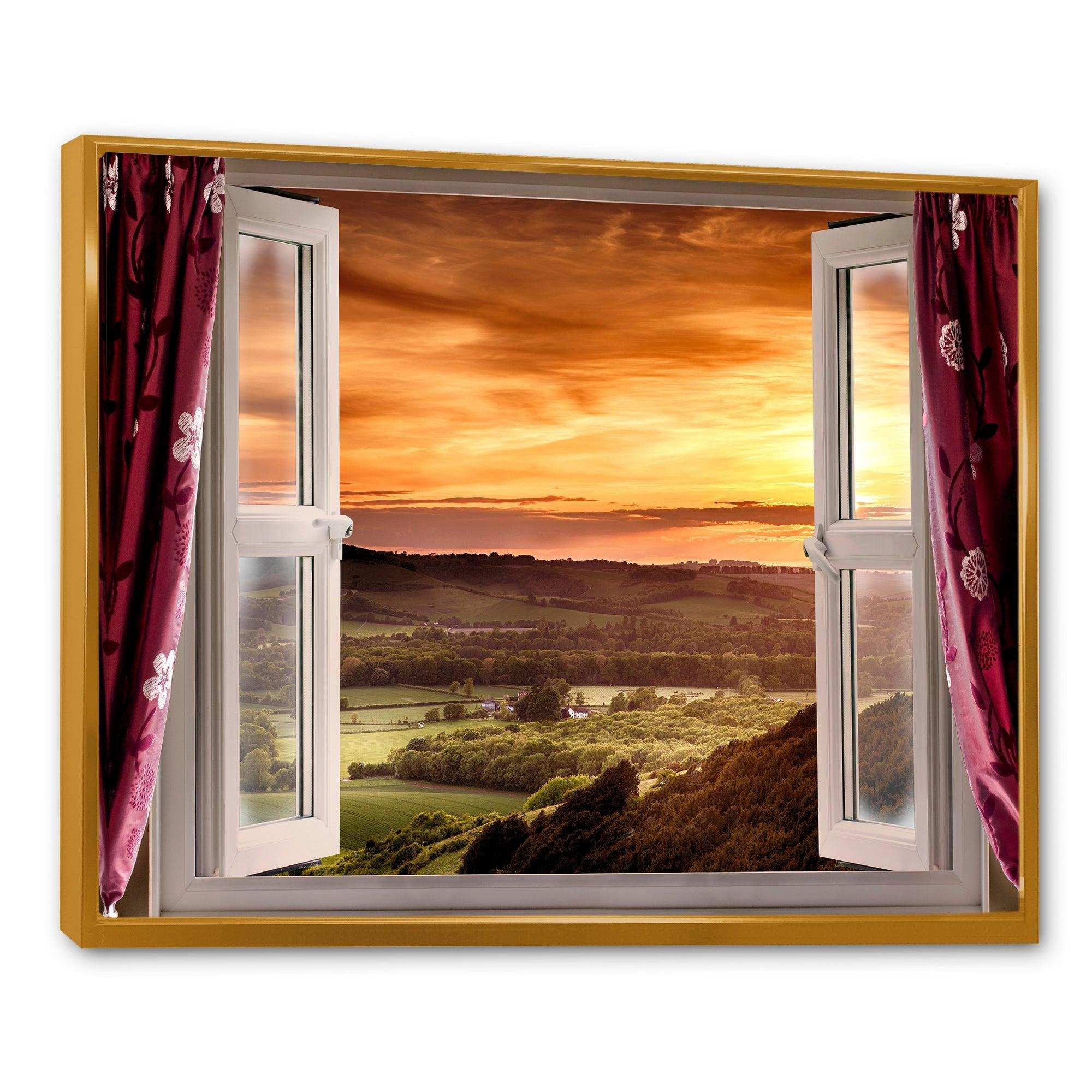 Open Window to Rural Landscape