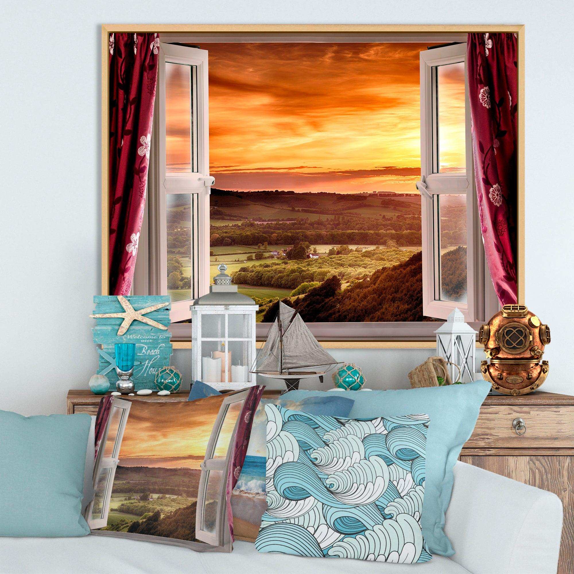 Open Window to Rural Landscape